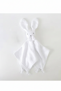 Doudou lapin blanc – mousseline 100 % coton (certifié OEKO-TEX)