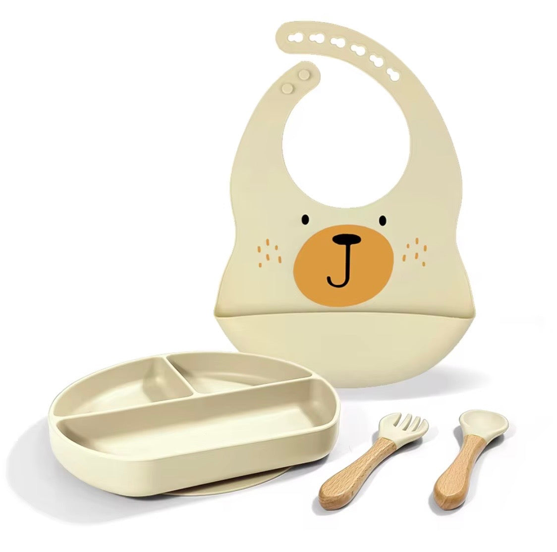 Ensemble repas bébé en silicone – Le trio malin pour des repas zen