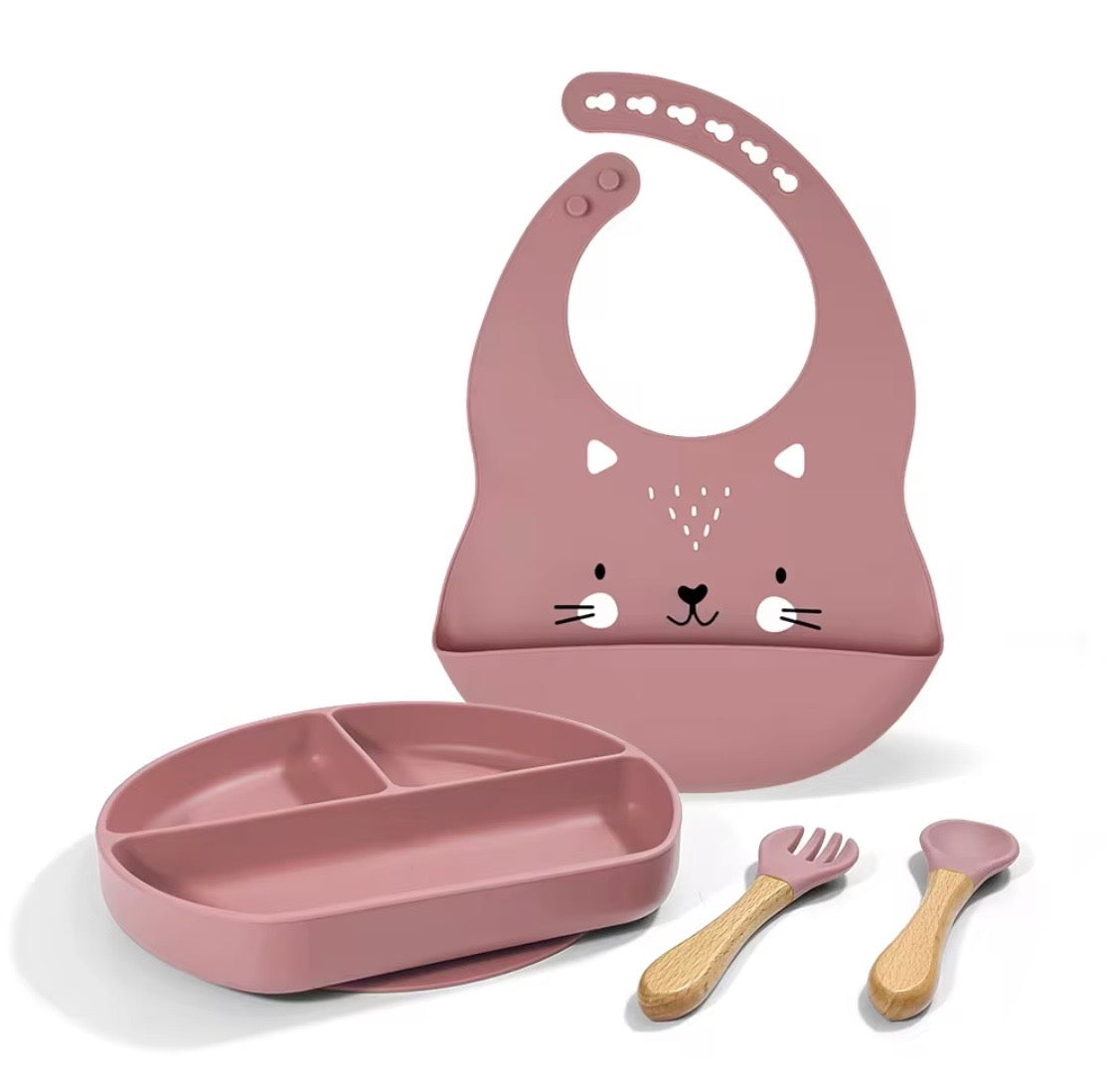 Ensemble repas bébé en silicone – Le trio malin pour des repas zen