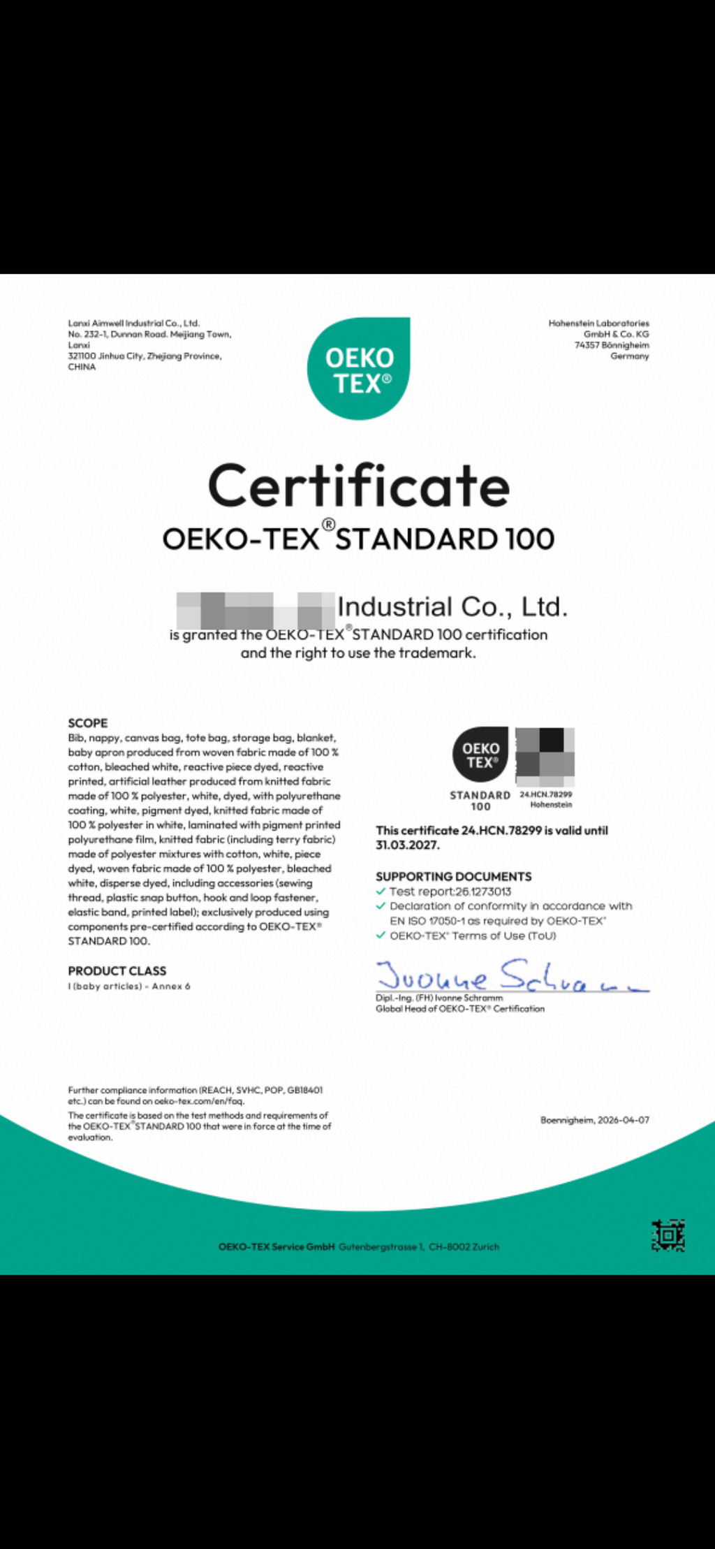 Bavoir imperméable bébé – à poche (certifié OEKO-TEX)