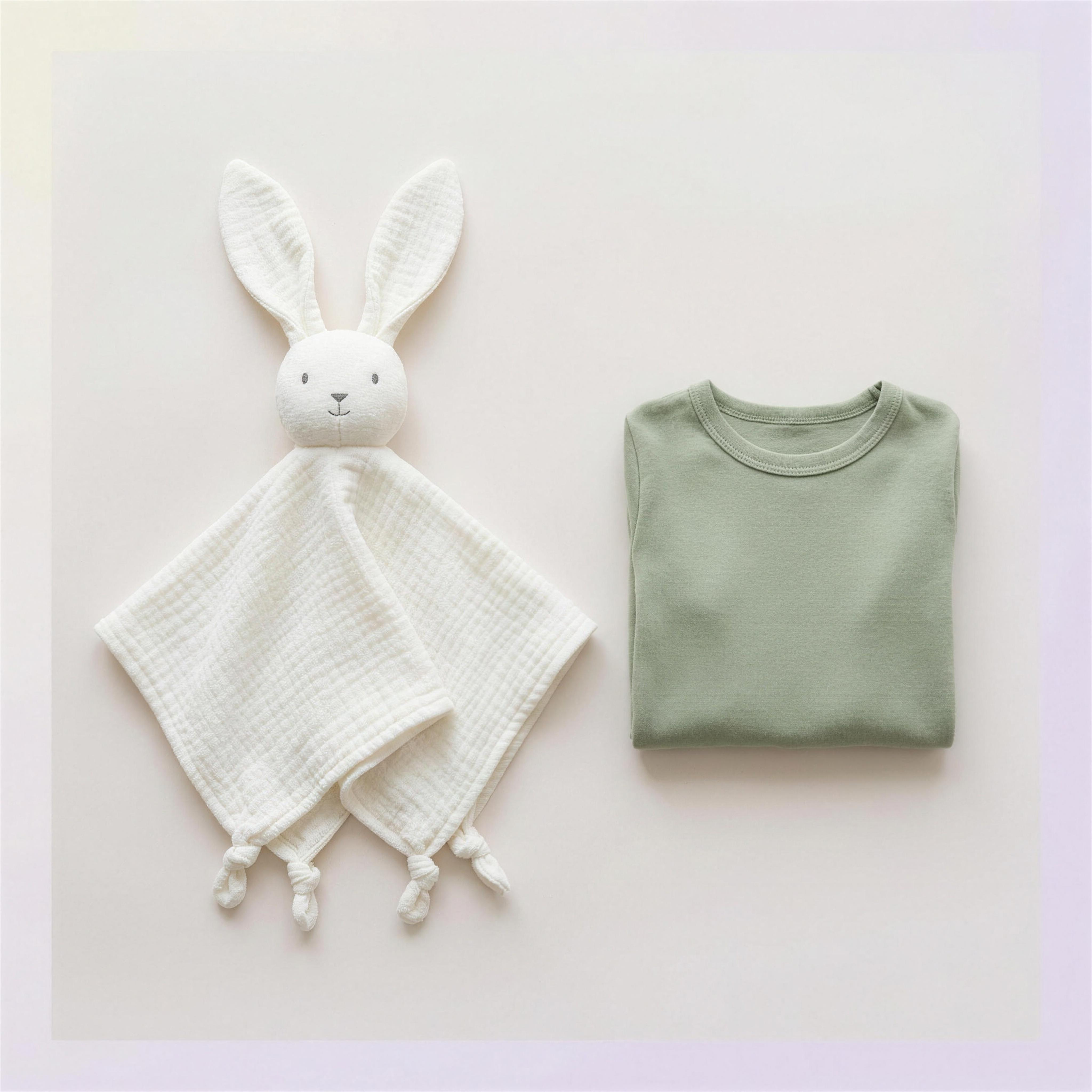 Coffret cadeau de naissance – doudou + grenouillère (coton OEKO-TEX)